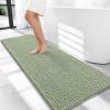 imageOLANLY Thick Bathroom Rugs 30x20 Extra Soft Absorbent Chenille Bath Rugs Rubber Backing Machine Wash Dry Bath Mats for Bathroom Floor Tub and Shower Home Decor Accessories GreySage Green