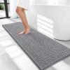 imageOLANLY Thick Bathroom Rugs 30x20 Extra Soft Absorbent Chenille Bath Rugs Rubber Backing Machine Wash Dry Bath Mats for Bathroom Floor Tub and Shower Home Decor Accessories GreyGrey