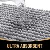 imageOLANLY Thick Bathroom Rugs 30x20 Extra Soft Absorbent Chenille Bath Rugs Rubber Backing Machine Wash Dry Bath Mats for Bathroom Floor Tub and Shower Home Decor Accessories GreyGrey