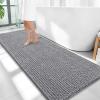 imageOLANLY Thick Bathroom Rugs 30x20 Extra Soft Absorbent Chenille Bath Rugs Rubber Backing Machine Wash Dry Bath Mats for Bathroom Floor Tub and Shower Home Decor Accessories GreyGrey