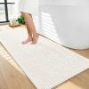 imageOLANLY Thick Bathroom Rugs 30x20 Extra Soft Absorbent Chenille Bath Rugs Rubber Backing Machine Wash Dry Bath Mats for Bathroom Floor Tub and Shower Home Decor Accessories GreyIvory