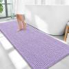 imageOLANLY Thick Bathroom Rugs 30x20 Extra Soft Absorbent Chenille Bath Rugs Rubber Backing Machine Wash Dry Bath Mats for Bathroom Floor Tub and Shower Home Decor Accessories GreyLavender