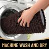 imageOLANLY Thick Bathroom Rugs 30x20 Extra Soft Absorbent Chenille Bath Rugs Rubber Backing Machine Wash Dry Bath Mats for Bathroom Floor Tub and Shower Home Decor Accessories GreyBrown