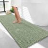 imageOLANLY Thick Bathroom Rugs 30x20 Extra Soft Absorbent Chenille Bath Rugs Rubber Backing Machine Wash Dry Bath Mats for Bathroom Floor Tub and Shower Home Decor Accessories GreySage Green