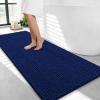 imageOLANLY Thick Bathroom Rugs 30x20 Extra Soft Absorbent Chenille Bath Rugs Rubber Backing Machine Wash Dry Bath Mats for Bathroom Floor Tub and Shower Home Decor Accessories GreyNavy