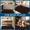 imageOLANLY Dog Door Mat Set 2Piece 30x20 Absorbs Moisture and Dirt Absorbent NonSlip Washable Doormat Quick Dry Chenille Mud Mat for Dogs Entry Indoor Entryway Carpet for Inside Floor GreyBrown