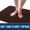 imageOLANLY Dog Door Mat Set 2Piece 30x20 Absorbs Moisture and Dirt Absorbent NonSlip Washable Doormat Quick Dry Chenille Mud Mat for Dogs Entry Indoor Entryway Carpet for Inside Floor GreyBrown