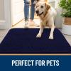 imageOLANLY Dog Door Mat Set 2Piece 30x20 Absorbs Moisture and Dirt Absorbent NonSlip Washable Doormat Quick Dry Chenille Mud Mat for Dogs Entry Indoor Entryway Carpet for Inside Floor GreyNavy Blue
