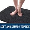imageOLANLY Dog Door Mat Set 2Piece 30x20 Absorbs Moisture and Dirt Absorbent NonSlip Washable Doormat Quick Dry Chenille Mud Mat for Dogs Entry Indoor Entryway Carpet for Inside Floor GreyDark Grey