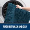 imageOLANLY Dog Door Mat Set 2Piece 30x20 Absorbs Moisture and Dirt Absorbent NonSlip Washable Doormat Quick Dry Chenille Mud Mat for Dogs Entry Indoor Entryway Carpet for Inside Floor GreyAtlantic Blue