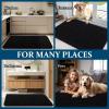imageOLANLY Dog Door Mat Set 2Piece 30x20 Absorbs Moisture and Dirt Absorbent NonSlip Washable Doormat Quick Dry Chenille Mud Mat for Dogs Entry Indoor Entryway Carpet for Inside Floor GreyBlack