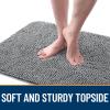 imageOLANLY Dog Door Mat Set 2Piece 30x20 Absorbs Moisture and Dirt Absorbent NonSlip Washable Doormat Quick Dry Chenille Mud Mat for Dogs Entry Indoor Entryway Carpet for Inside Floor GreyGrey