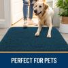 imageOLANLY Dog Door Mat Set 2Piece 30x20 Absorbs Moisture and Dirt Absorbent NonSlip Washable Doormat Quick Dry Chenille Mud Mat for Dogs Entry Indoor Entryway Carpet for Inside Floor GreyAtlantic Blue