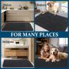 imageOLANLY Dog Door Mat Set 2Piece 30x20 Absorbs Moisture and Dirt Absorbent NonSlip Washable Doormat Quick Dry Chenille Mud Mat for Dogs Entry Indoor Entryway Carpet for Inside Floor GreyDark Grey