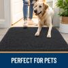 imageOLANLY Dog Door Mat Set 2Piece 30x20 Absorbs Moisture and Dirt Absorbent NonSlip Washable Doormat Quick Dry Chenille Mud Mat for Dogs Entry Indoor Entryway Carpet for Inside Floor GreyDark Grey
