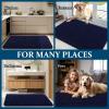 imageOLANLY Dog Door Mat Set 2Piece 30x20 Absorbs Moisture and Dirt Absorbent NonSlip Washable Doormat Quick Dry Chenille Mud Mat for Dogs Entry Indoor Entryway Carpet for Inside Floor GreyNavy Blue