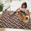 imageOLANLY Front Door Mat NonSlip Rubber Backing Dirt Resistant and Absorbent Washable Easy to Clean LowProfile Indoor Doormat for Back Door Entryway Inside Entrance 32x20 GreyCoffee