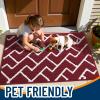 imageOLANLY Front Door Mat NonSlip Rubber Backing Dirt Resistant and Absorbent Washable Easy to Clean LowProfile Indoor Doormat for Back Door Entryway Inside Entrance 32x20 GreyBurgundy