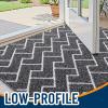 imageOLANLY Front Door Mat NonSlip Rubber Backing Dirt Resistant and Absorbent Washable Easy to Clean LowProfile Indoor Doormat for Back Door Entryway Inside Entrance 32x20 GreyBlack