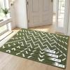 imageOLANLY Front Door Mat NonSlip Rubber Backing Dirt Resistant and Absorbent Washable Easy to Clean LowProfile Indoor Doormat for Back Door Entryway Inside Entrance 32x20 GreyGreen