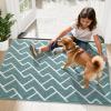 imageOLANLY Front Door Mat NonSlip Rubber Backing Dirt Resistant and Absorbent Washable Easy to Clean LowProfile Indoor Doormat for Back Door Entryway Inside Entrance 32x20 GreySage Green