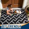 imageOLANLY Front Door Mat NonSlip Rubber Backing Dirt Resistant and Absorbent Washable Easy to Clean LowProfile Indoor Doormat for Back Door Entryway Inside Entrance 32x20 GreyDeep Black