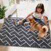 imageOLANLY Front Door Mat NonSlip Rubber Backing Dirt Resistant and Absorbent Washable Easy to Clean LowProfile Indoor Doormat for Back Door Entryway Inside Entrance 32x20 GreyBlack