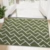 imageOLANLY Front Door Mat NonSlip Rubber Backing Dirt Resistant and Absorbent Washable Easy to Clean LowProfile Indoor Doormat for Back Door Entryway Inside Entrance 32x20 GreyGreen