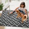 imageOLANLY Front Door Mat NonSlip Rubber Backing Dirt Resistant and Absorbent Washable Easy to Clean LowProfile Indoor Doormat for Back Door Entryway Inside Entrance 32x20 GreyCharcoal