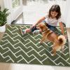 imageOLANLY Front Door Mat NonSlip Rubber Backing Dirt Resistant and Absorbent Washable Easy to Clean LowProfile Indoor Doormat for Back Door Entryway Inside Entrance 32x20 GreyGreen