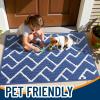 imageOLANLY Front Door Mat NonSlip Rubber Backing Dirt Resistant and Absorbent Washable Easy to Clean LowProfile Indoor Doormat for Back Door Entryway Inside Entrance 32x20 GreyNavy