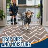 imageOLANLY Front Door Mat NonSlip Rubber Backing Dirt Resistant and Absorbent Washable Easy to Clean LowProfile Indoor Doormat for Back Door Entryway Inside Entrance 32x20 GreyBrown