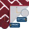 imageOLANLY Front Door Mat NonSlip Rubber Backing Dirt Resistant and Absorbent Washable Easy to Clean LowProfile Indoor Doormat for Back Door Entryway Inside Entrance 32x20 GreyBurgundy
