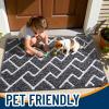 imageOLANLY Front Door Mat NonSlip Rubber Backing Dirt Resistant and Absorbent Washable Easy to Clean LowProfile Indoor Doormat for Back Door Entryway Inside Entrance 32x20 GreyBlack
