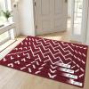 imageOLANLY Front Door Mat NonSlip Rubber Backing Dirt Resistant and Absorbent Washable Easy to Clean LowProfile Indoor Doormat for Back Door Entryway Inside Entrance 32x20 GreyBurgundy