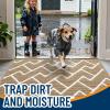 imageOLANLY Front Door Mat NonSlip Rubber Backing Dirt Resistant and Absorbent Washable Easy to Clean LowProfile Indoor Doormat for Back Door Entryway Inside Entrance 32x20 GreyBeige