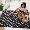imageOLANLY Front Door Mat NonSlip Rubber Backing Dirt Resistant and Absorbent Washable Easy to Clean LowProfile Indoor Doormat for Back Door Entryway Inside Entrance 32x20 GreyDeep Black