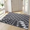 imageOLANLY Front Door Mat NonSlip Rubber Backing Dirt Resistant and Absorbent Washable Easy to Clean LowProfile Indoor Doormat for Back Door Entryway Inside Entrance 32x20 GreyBlack