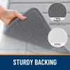 imageOLANLY Memory Foam Bath Mat 30x20 Super Soft Absorbent Bathroom Rugs Quick Dry Machine Washable Shower Floor Rugs Bathmat Carpet Bathroom Home Decor Accessories Grey