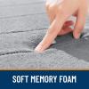 imageOLANLY Memory Foam Bath Mat 30x20 Super Soft Absorbent Bathroom Rugs Quick Dry Machine Washable Shower Floor Rugs Bathmat Carpet Bathroom Home Decor Accessories Grey