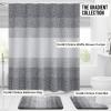 imageOLANLY Waffle Shower Curtain 72x72 Inches Heavyweight Fabric Machine Washable Waterproof Hotel Luxury Spa Simple Modern Grey Shower Curtains for Bathroom Guest Bath Stalls and Tubs