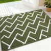 imageOLANLY Front Door Mat NonSlip Rubber Backing Dirt Resistant and Absorbent Washable Easy to Clean LowProfile Indoor Doormat for Back Door Entryway Inside Entrance 32x20 GreyGreen