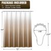imageOLANLY Luxury Black and Grey Ombre Shower Curtain Sets with 12 Hooks Waterproof and Washable Decorative Shower Curtains for Bathroom 72x72 InchesBeige Ombre 12 Metal Hooks