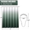 imageOLANLY Luxury Black and Grey Ombre Shower Curtain Sets with 12 Hooks Waterproof and Washable Decorative Shower Curtains for Bathroom 72x72 InchesBlackish Green Ombre 12 Metal Hooks
