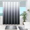 imageOLANLY Luxury Black and Grey Ombre Shower Curtain Sets with 12 Hooks Waterproof and Washable Decorative Shower Curtains for Bathroom 72x72 InchesBlack Grey Ombre 12 Metal Hooks
