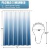 imageOLANLY Luxury Black and Grey Ombre Shower Curtain Sets with 12 Hooks Waterproof and Washable Decorative Shower Curtains for Bathroom 72x72 InchesBlue Ombre 12 Metal Hooks