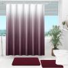 imageOLANLY Luxury Black and Grey Ombre Shower Curtain Sets with 12 Hooks Waterproof and Washable Decorative Shower Curtains for Bathroom 72x72 InchesBurgundy Ombre 12 Metal Hooks