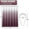 imageOLANLY Luxury Black and Grey Ombre Shower Curtain Sets with 12 Hooks Waterproof and Washable Decorative Shower Curtains for Bathroom 72x72 InchesBurgundy Ombre 12 Metal Hooks