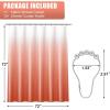 imageOLANLY Luxury Black and Grey Ombre Shower Curtain Sets with 12 Hooks Waterproof and Washable Decorative Shower Curtains for Bathroom 72x72 InchesCoral Ombre 12 Metal Hooks