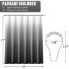 imageOLANLY Luxury Black and Grey Ombre Shower Curtain Sets with 12 Hooks Waterproof and Washable Decorative Shower Curtains for Bathroom 72x72 InchesDark Grey Ombre 12 Metal Hooks